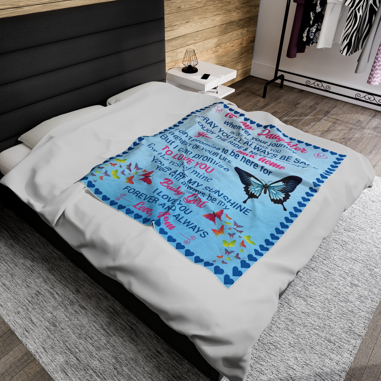 To My Daughter | Velveteen Plush Blanket 50x60