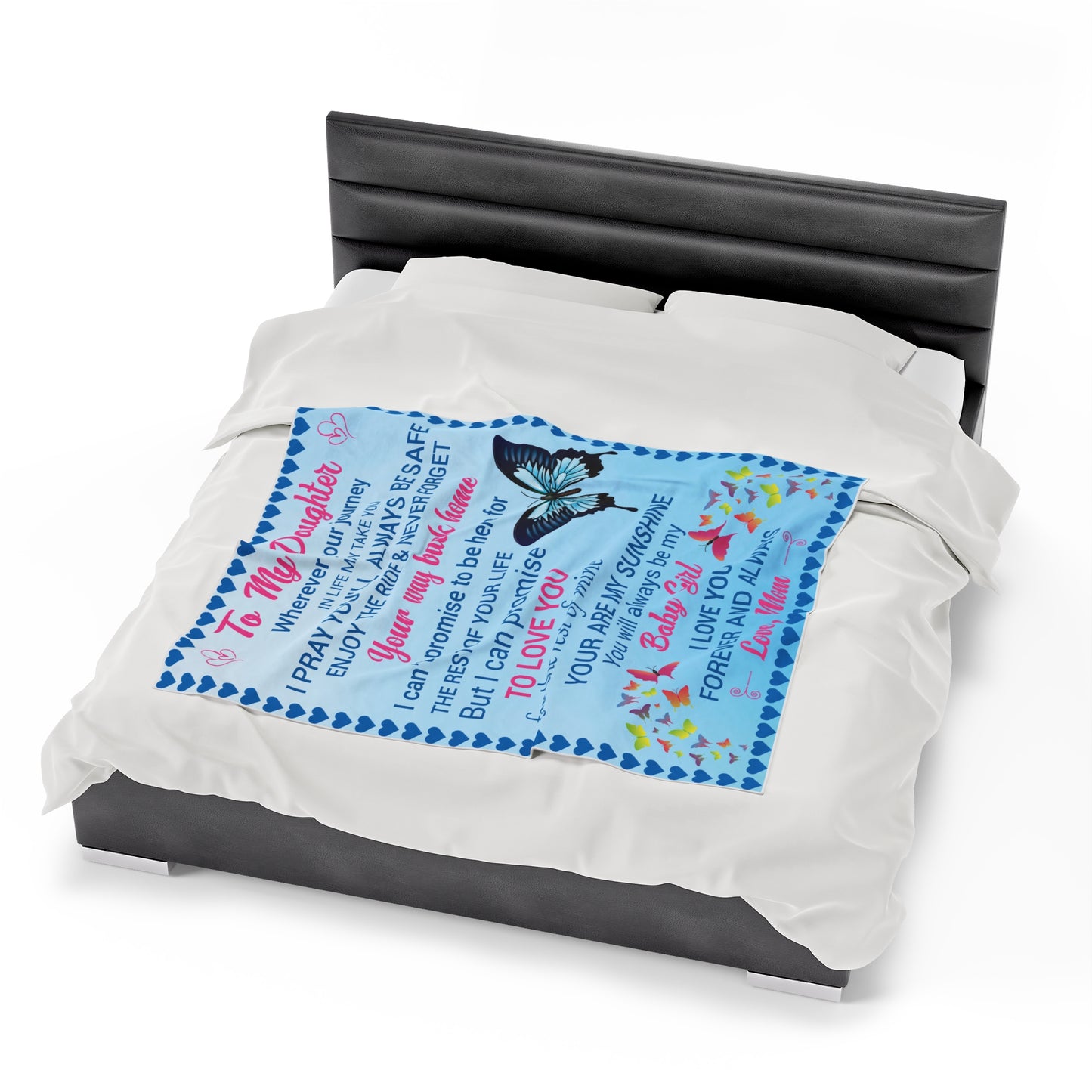 To My Daughter | Velveteen Plush Blanket 50x60