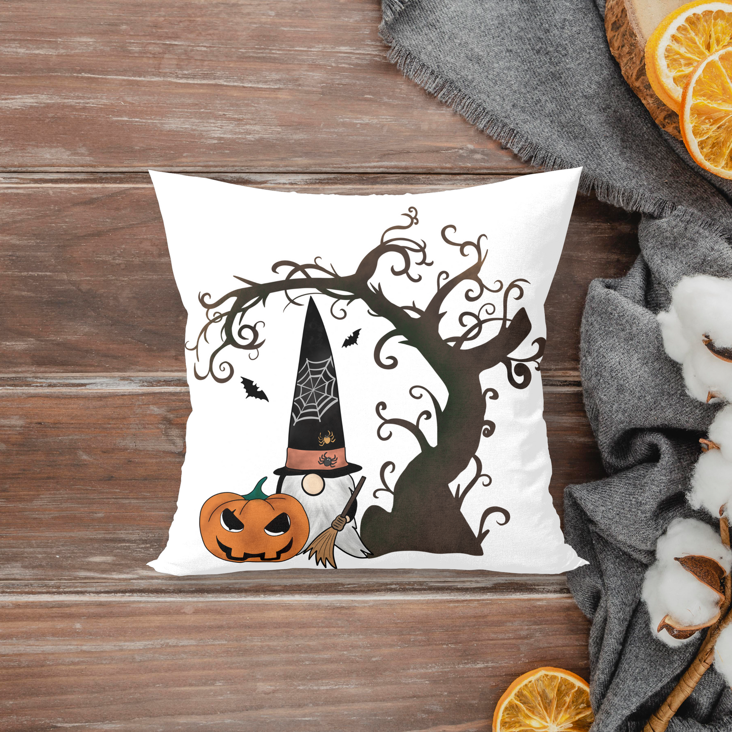 GNOME PUMPKIN PILLOW