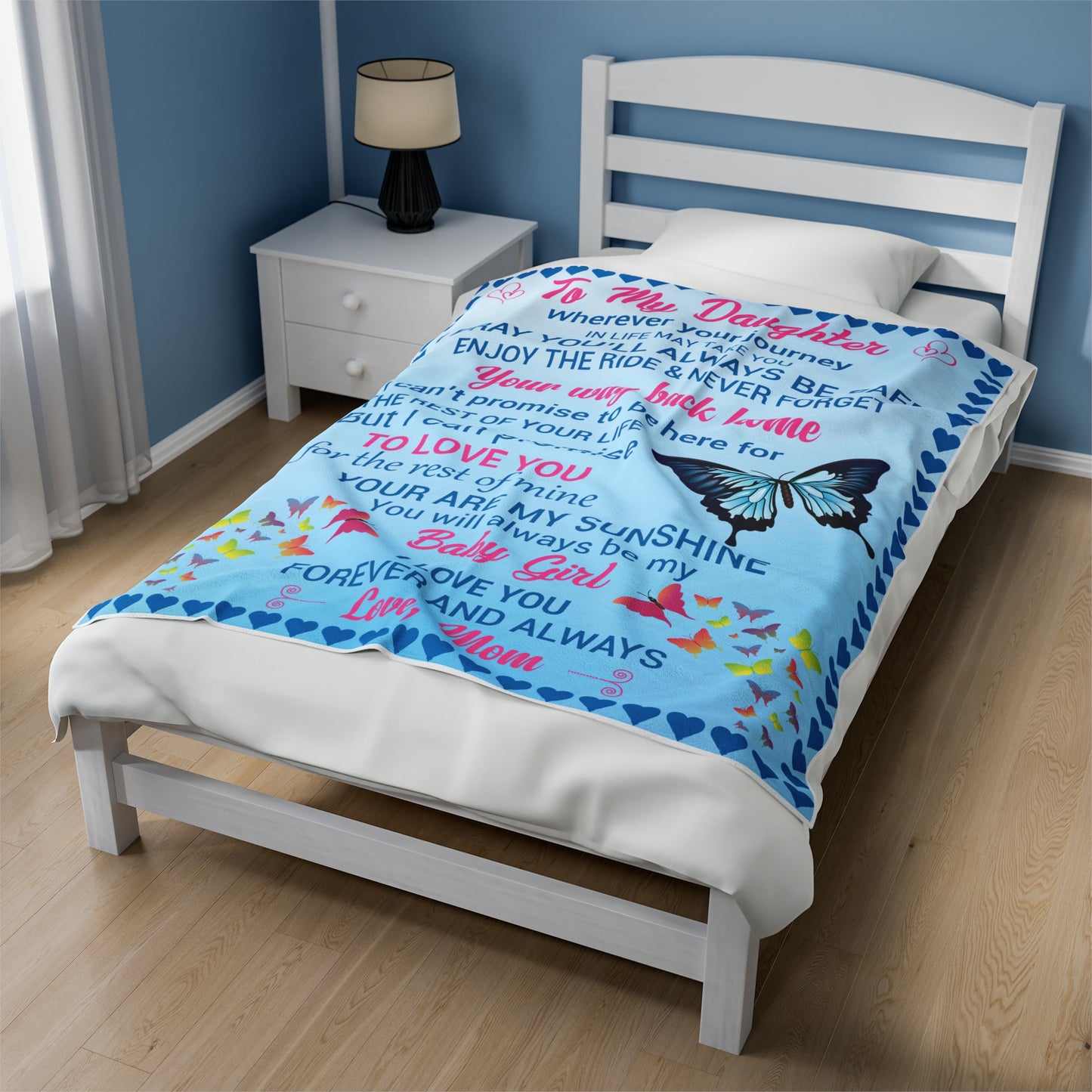 To My Daughter | Velveteen Plush Blanket 50x60