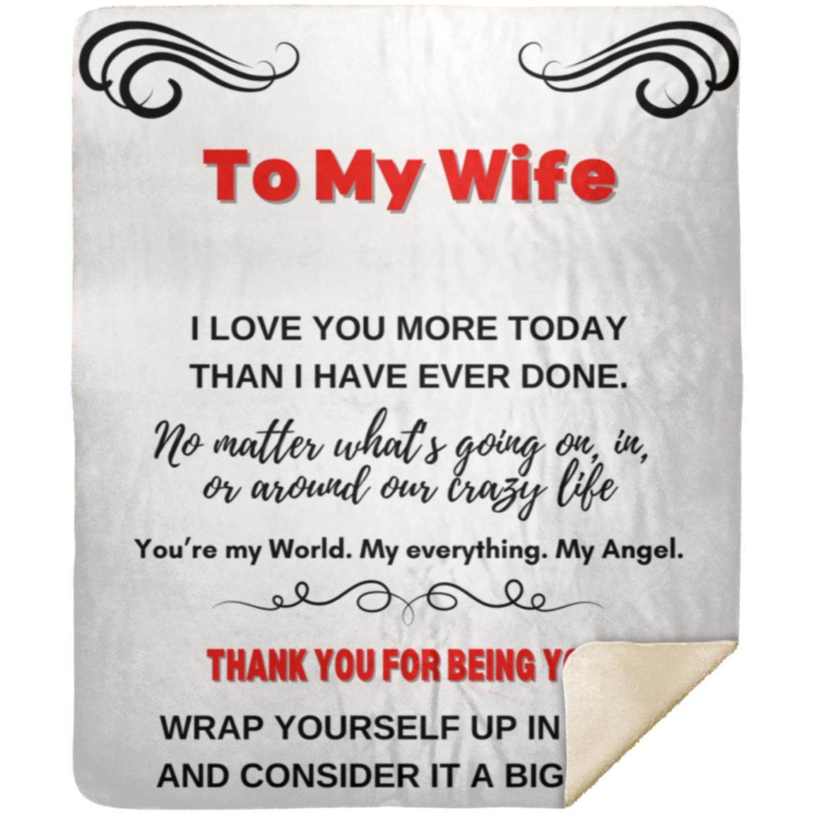 TO MY WIFE BLANKET