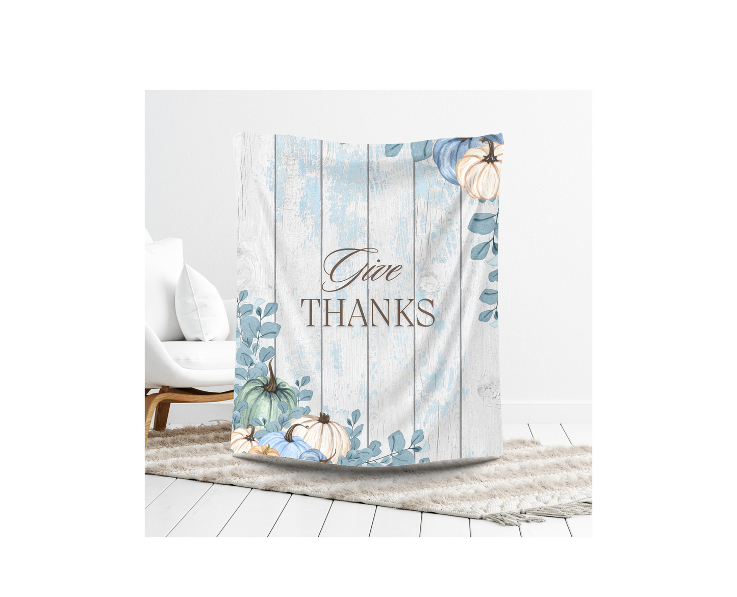 BLUE HARVEST BLANKET | THANKSGIVING