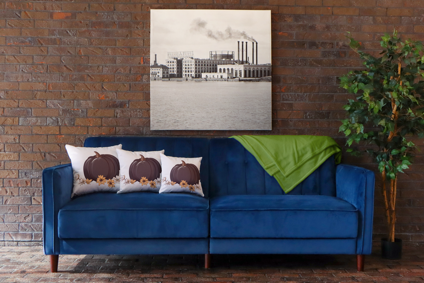 BROWN PUMPKIN PILLOW