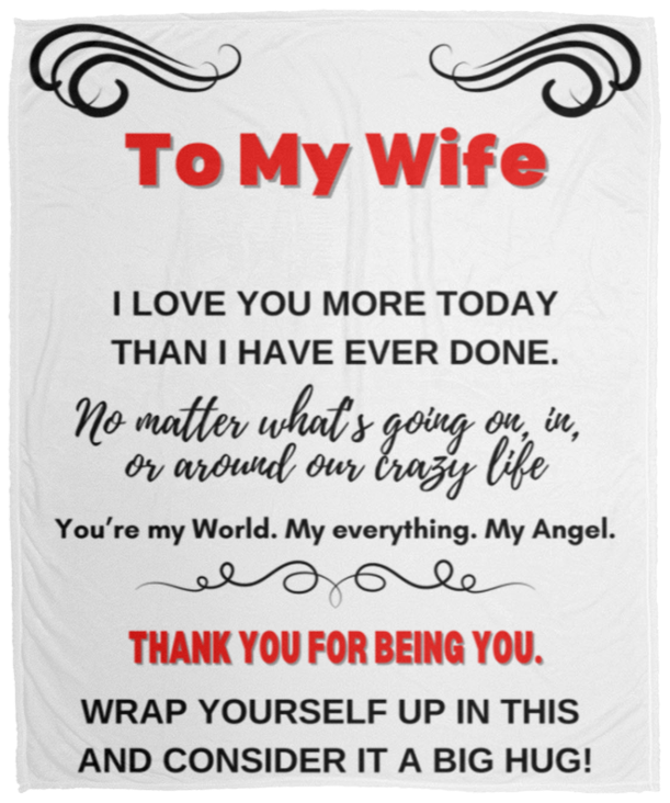 TO MY WIFE BLANKET