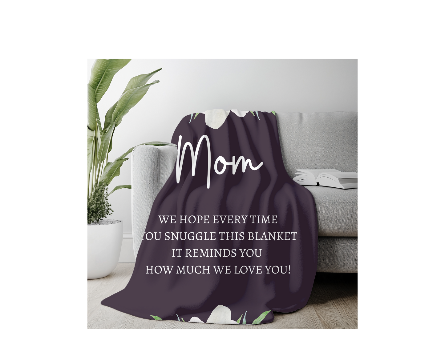 MOM FLOWER BLANKET| MOTHER'S DAY GIFT