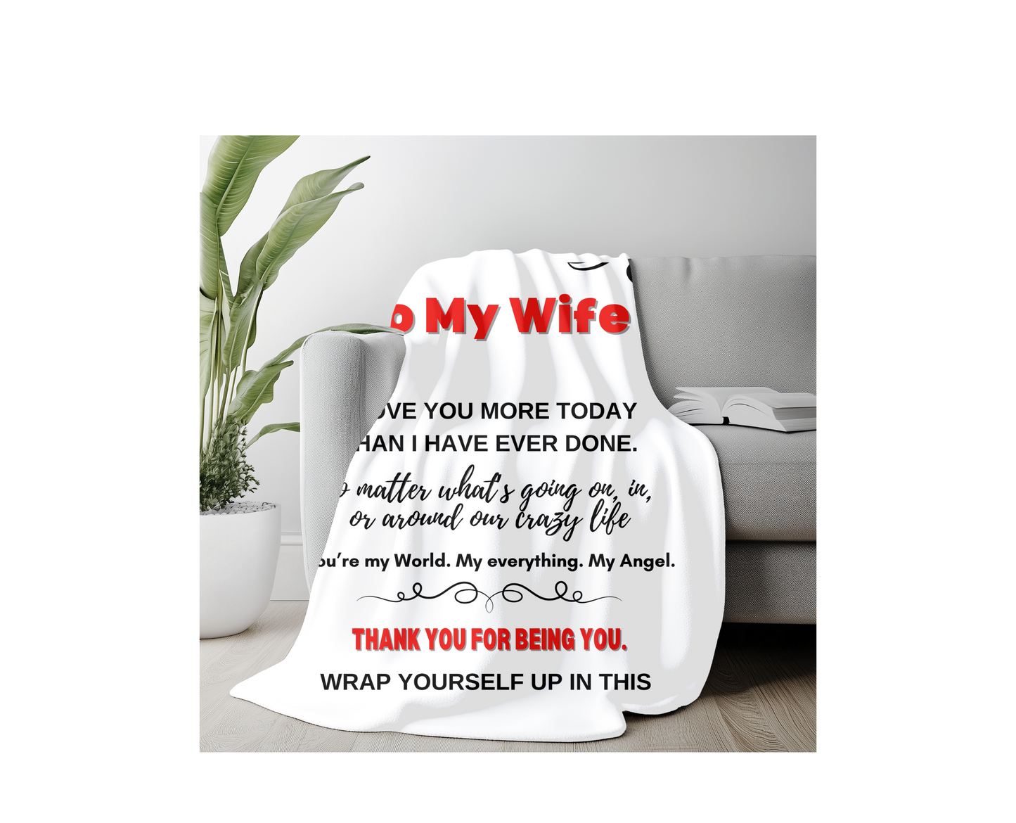 TO MY WIFE BLANKET