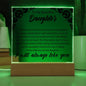 To My Daughter | Square Acrylic Plaque