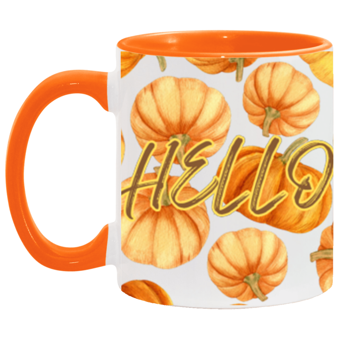 PUMPKIN PRINT 11Oz  ACCENT MUGS