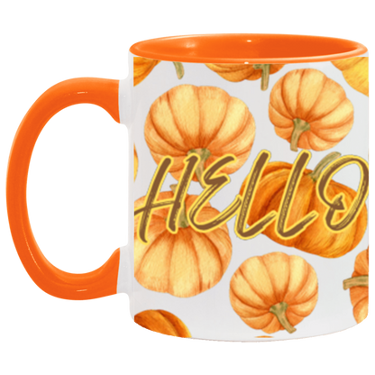 PUMPKIN PRINT 11Oz  ACCENT MUGS